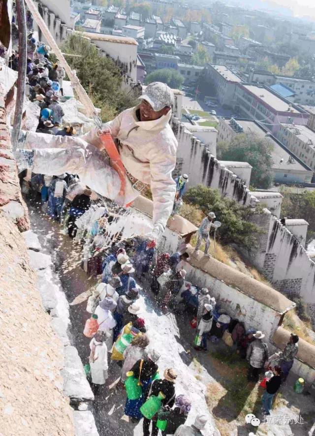 布达拉宫粉墙时间,布达拉宫一年一度的刷墙日