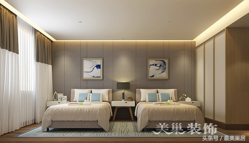 郑州别墅复式装修效果图大全,208平米联排别墅装修现代简约风