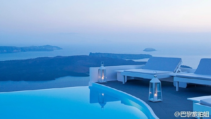 圣托里尼酒店多少钱一晚,圣托里尼大理酒店无边泳池