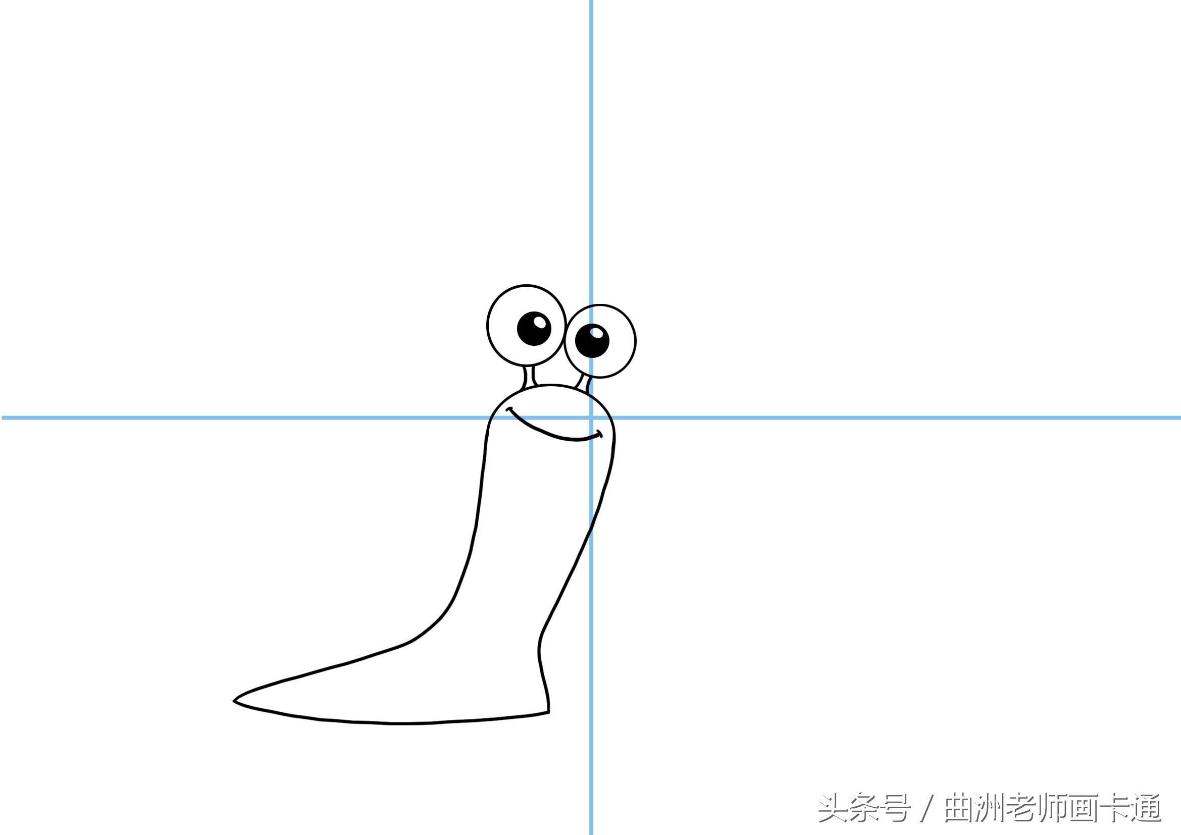 画可爱的蜗牛简笔画,蜗牛简笔画儿童画步骤