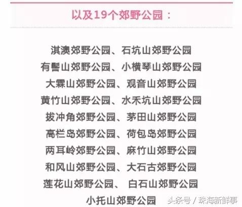 珠海现在还有哪些公园,美爆了的景点