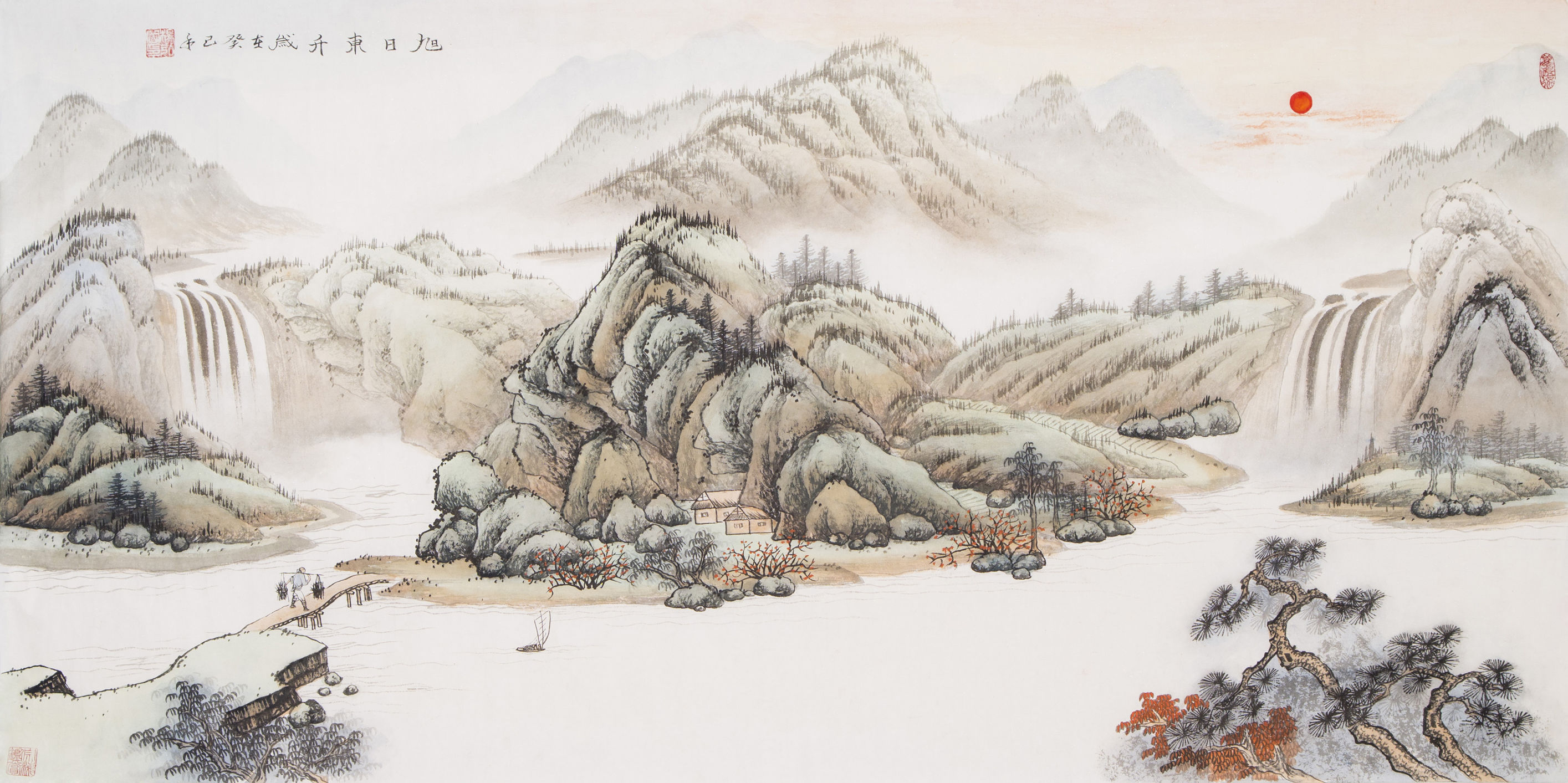 水墨山水画欣赏大全,水墨山水画欣赏贾又福