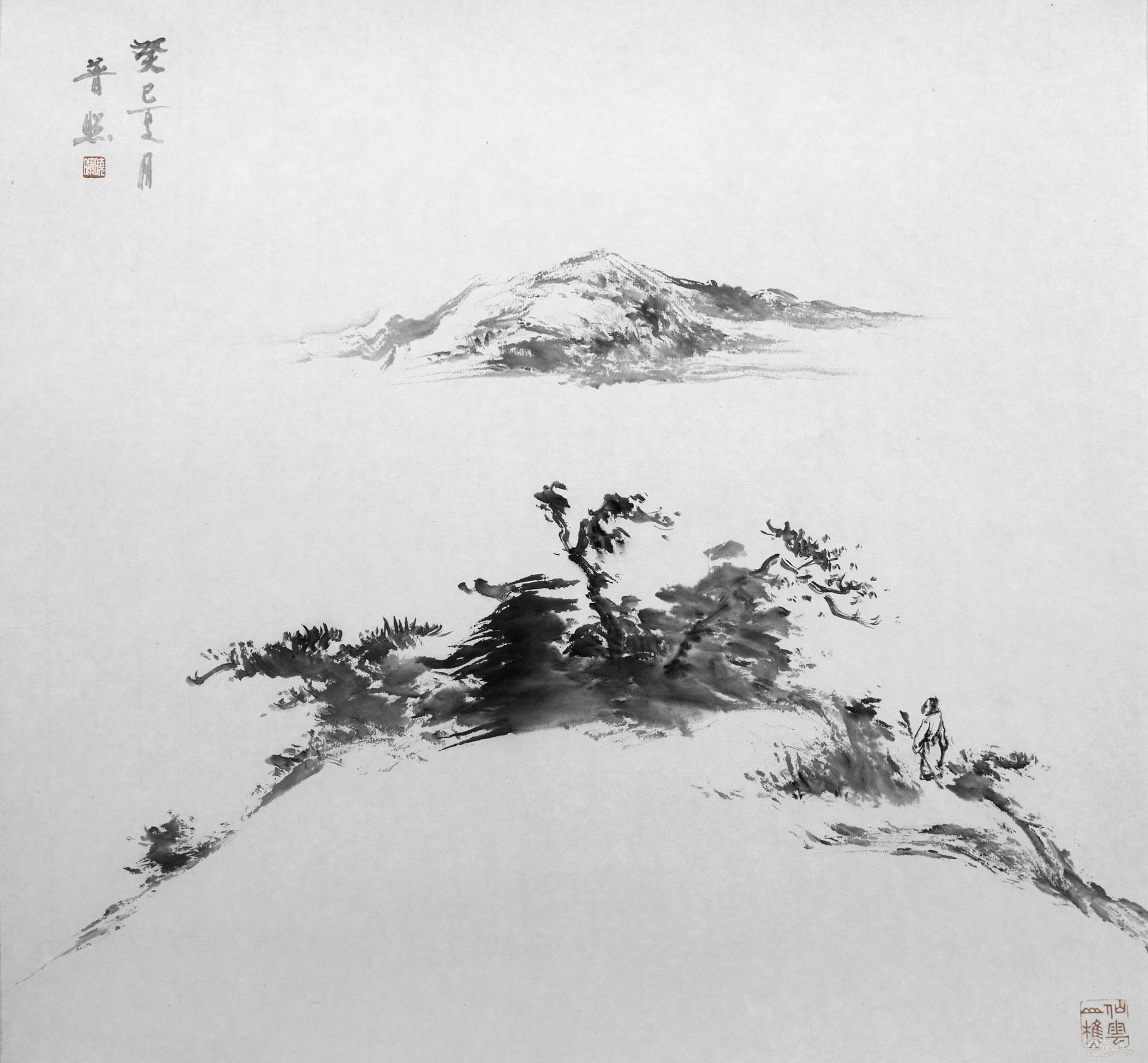 水墨山水画欣赏大全,水墨山水画欣赏贾又福