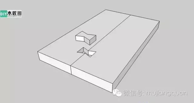 不一样的榫卯,一个能拼接,也能加固木板的蝴蝶榫