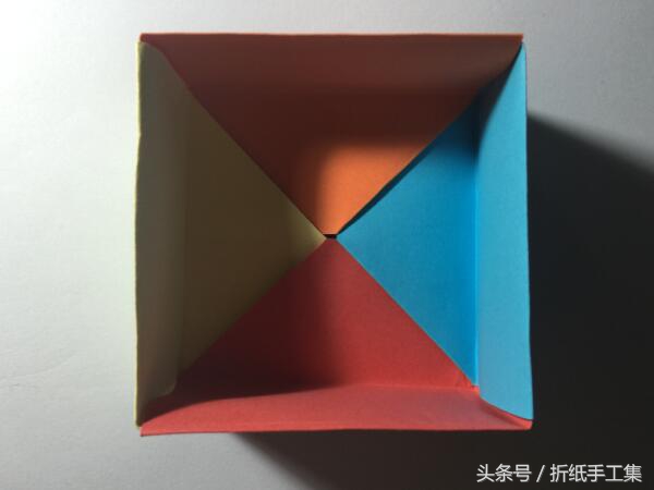 折纸零食盒子带盖,折纸一个小盒子需要用剪刀