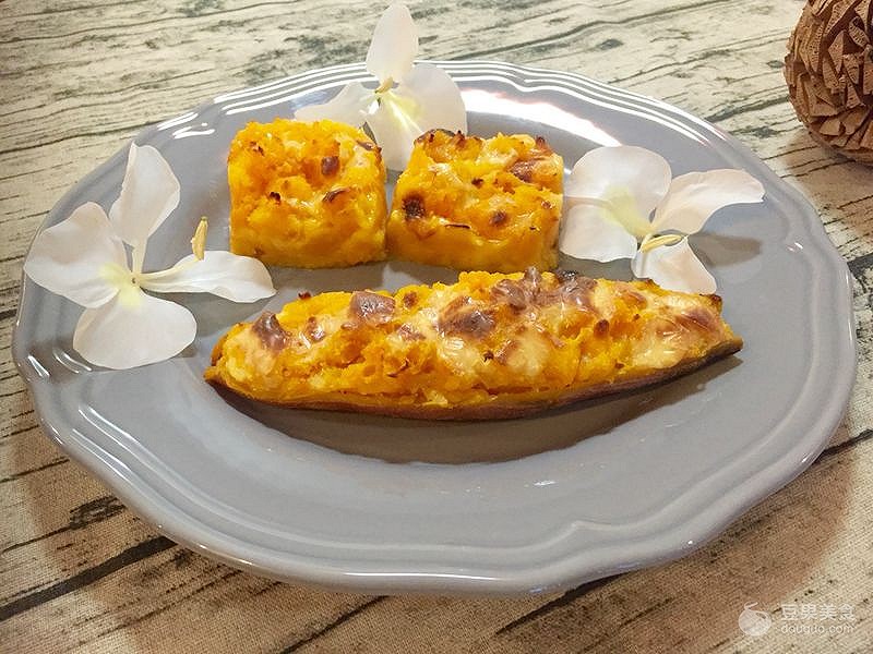 芝士焗红薯微波炉,芝士焗红薯球做法