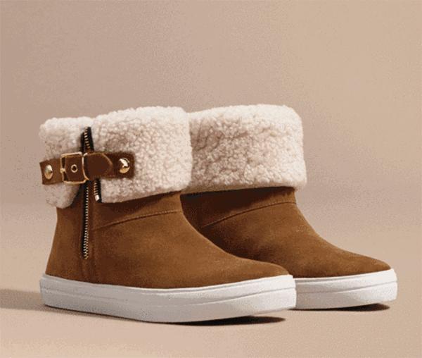 袁姗姗穿过膝长靴街拍,袁姗姗滑雪穿的浅粉色羽绒服