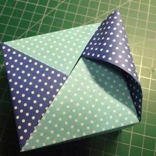 手工折纸生日礼盒小机关,折纸手工小礼盒