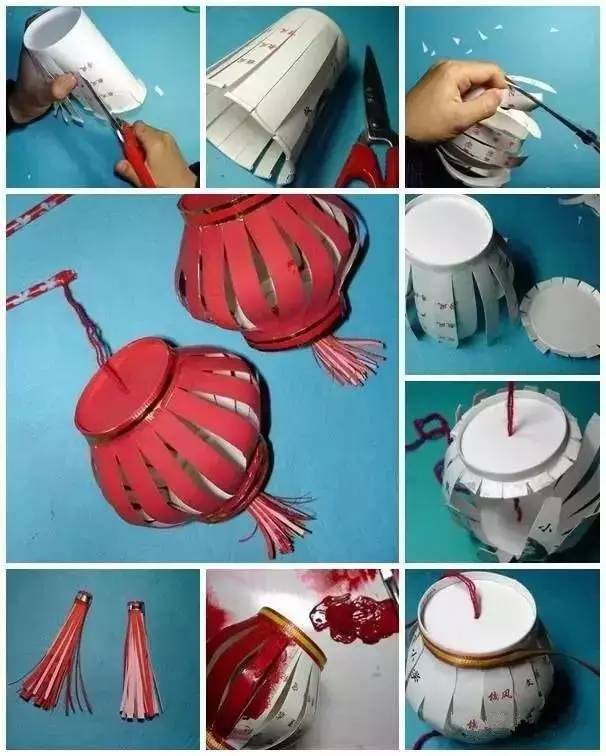 元旦手工100种二年级大红灯笼,元旦幼儿园创意手工灯笼大制作