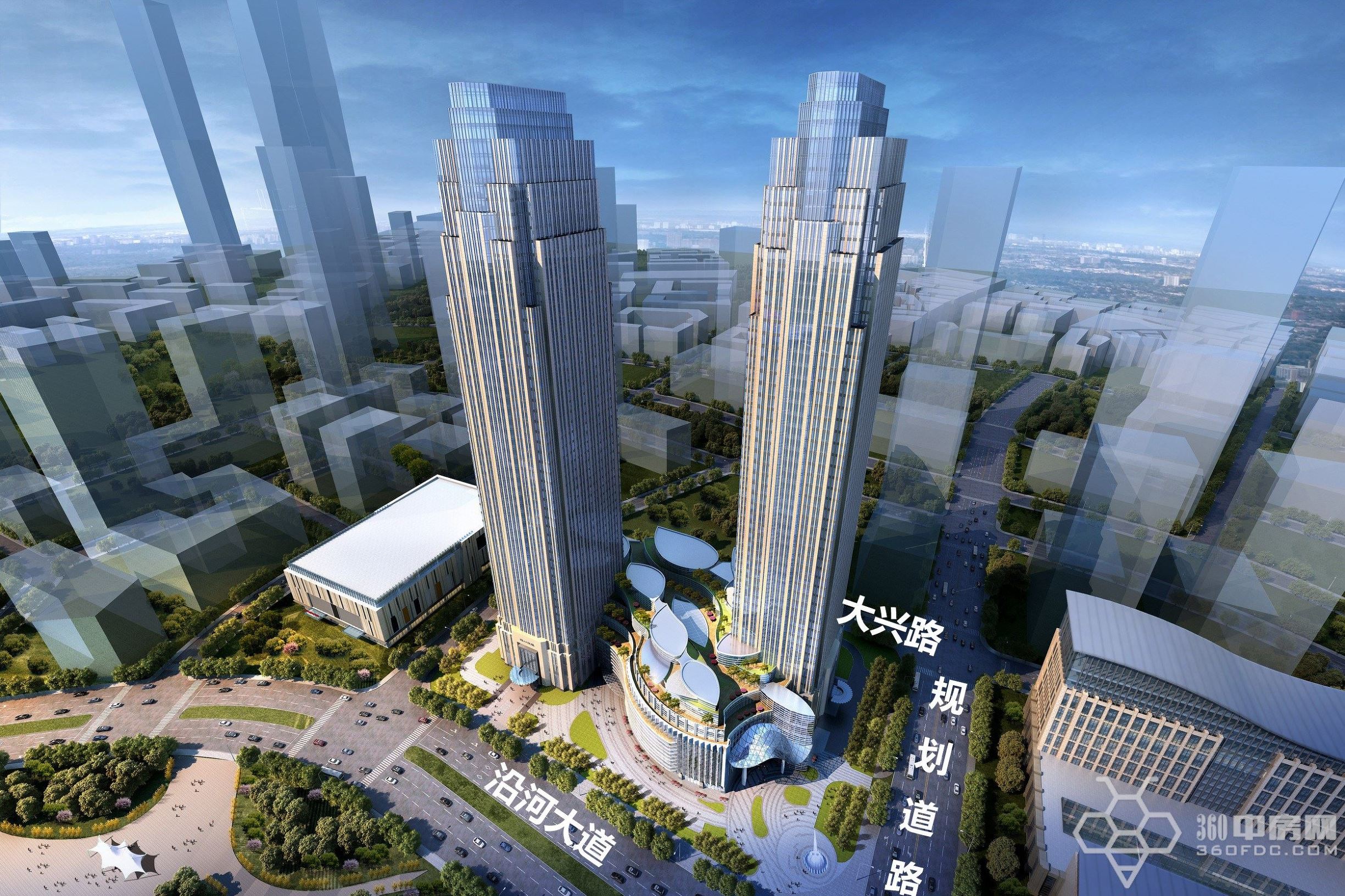 汉正街绿地双子塔效果图,汉正街绿地双子塔规划