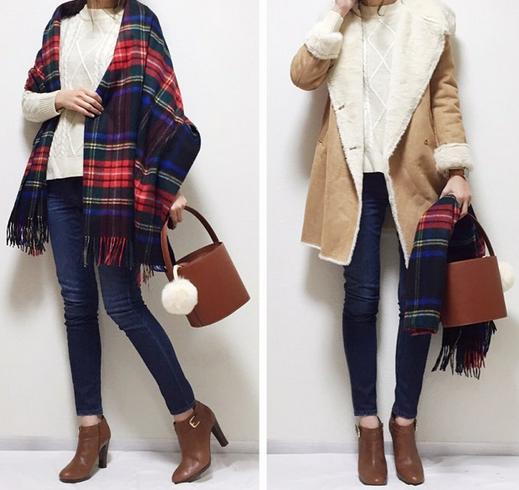 博主｜冬天围巾买了不会搭看看这位博主怎么把围巾搭配好