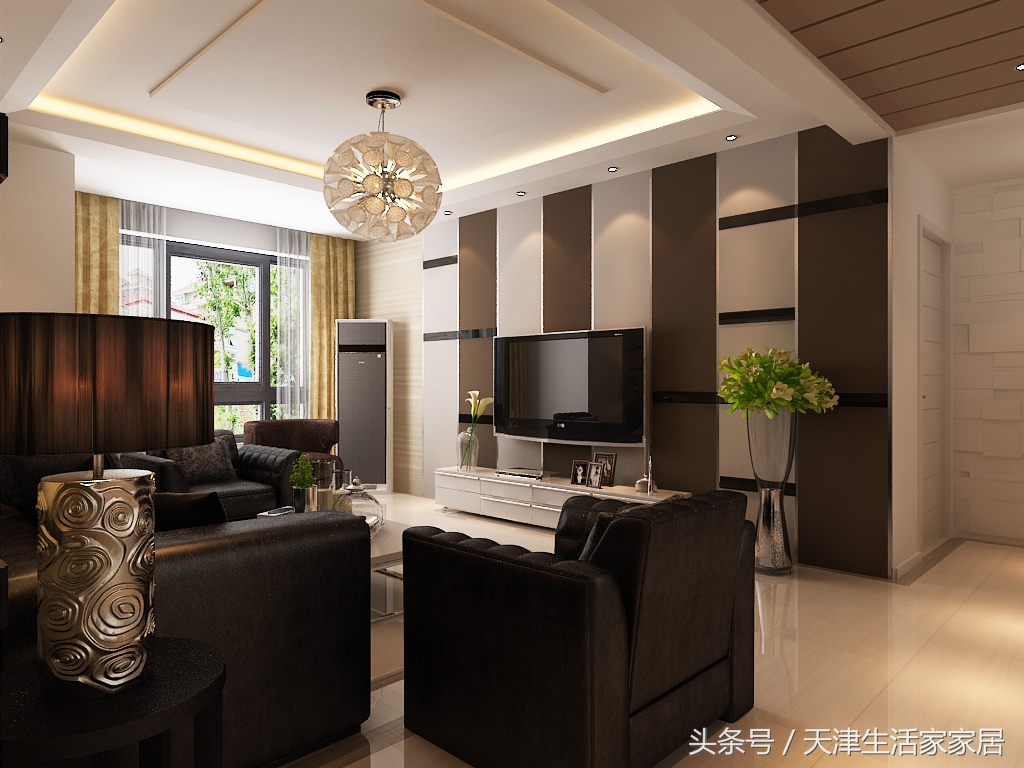 天津生活家装设计,金海岸商品楼147方装修风格