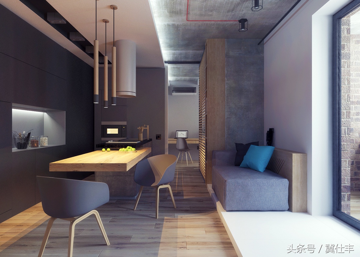 44平小户型装修进门厕所,60-70平米刀把型小户型设计