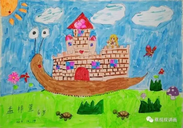 有关蜗牛的画儿童,蜗牛故事绘画