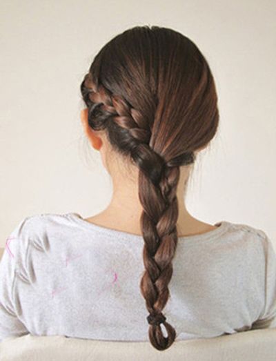 简单好看的韩式编发教程,韩式编发盘发图片