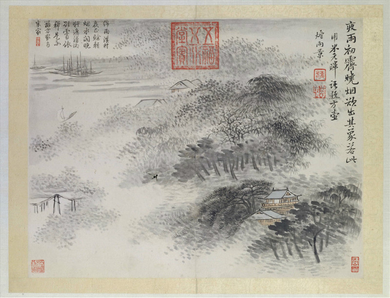 清恽寿平山水花鸟图册,恽寿平没骨花鸟画全集