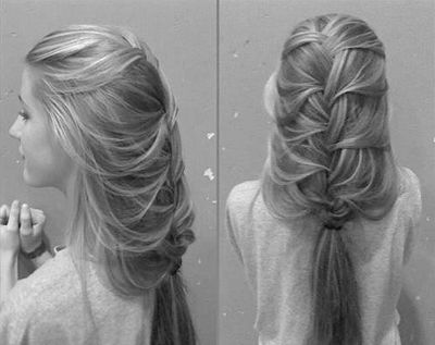 日常编发成人长发淑女,长发发型编发简单好看