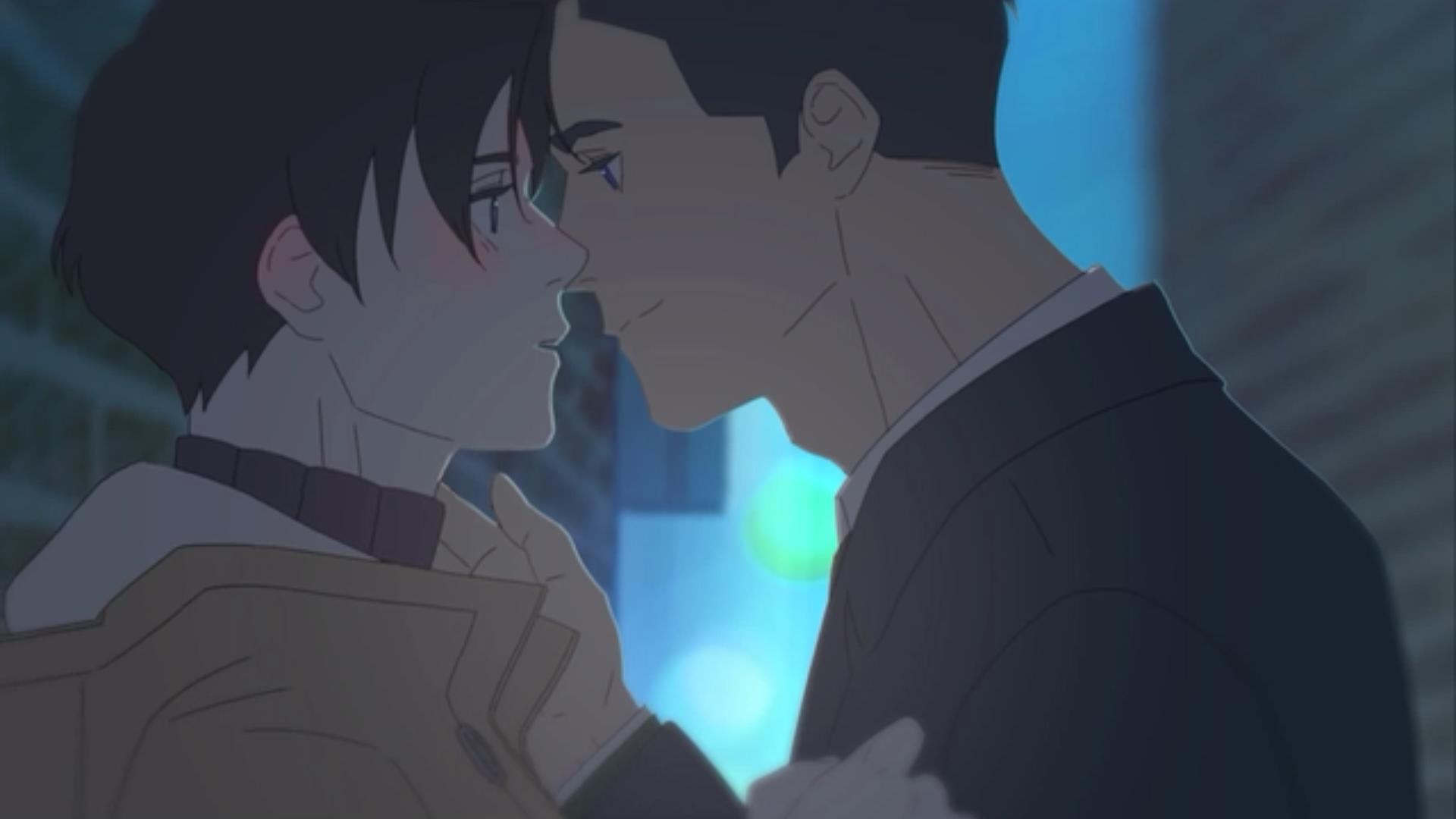 韩国短篇同志动漫《呼吸过度》图解第一集：同学会上的相遇