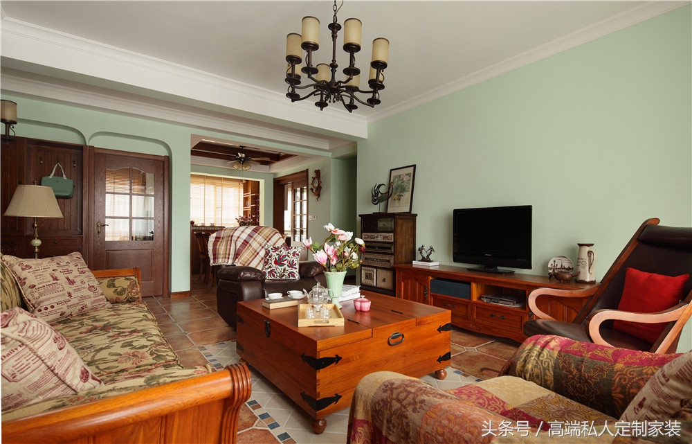 美式装修风格全屋效果图石家庄市,装修设计小户型80平两室石家庄