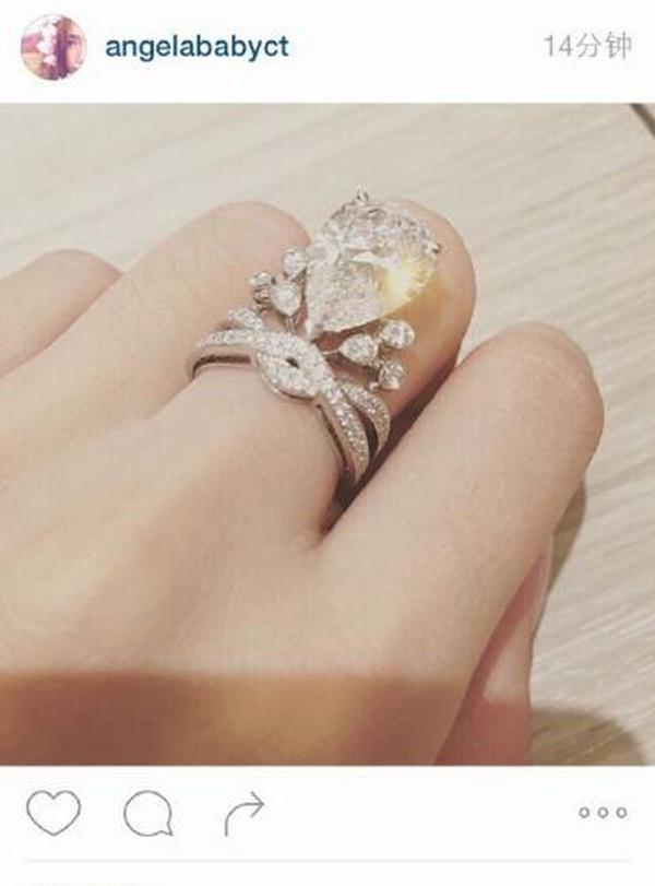 angelababy戴的什么钻戒,angelababy钻戒是谁设计的