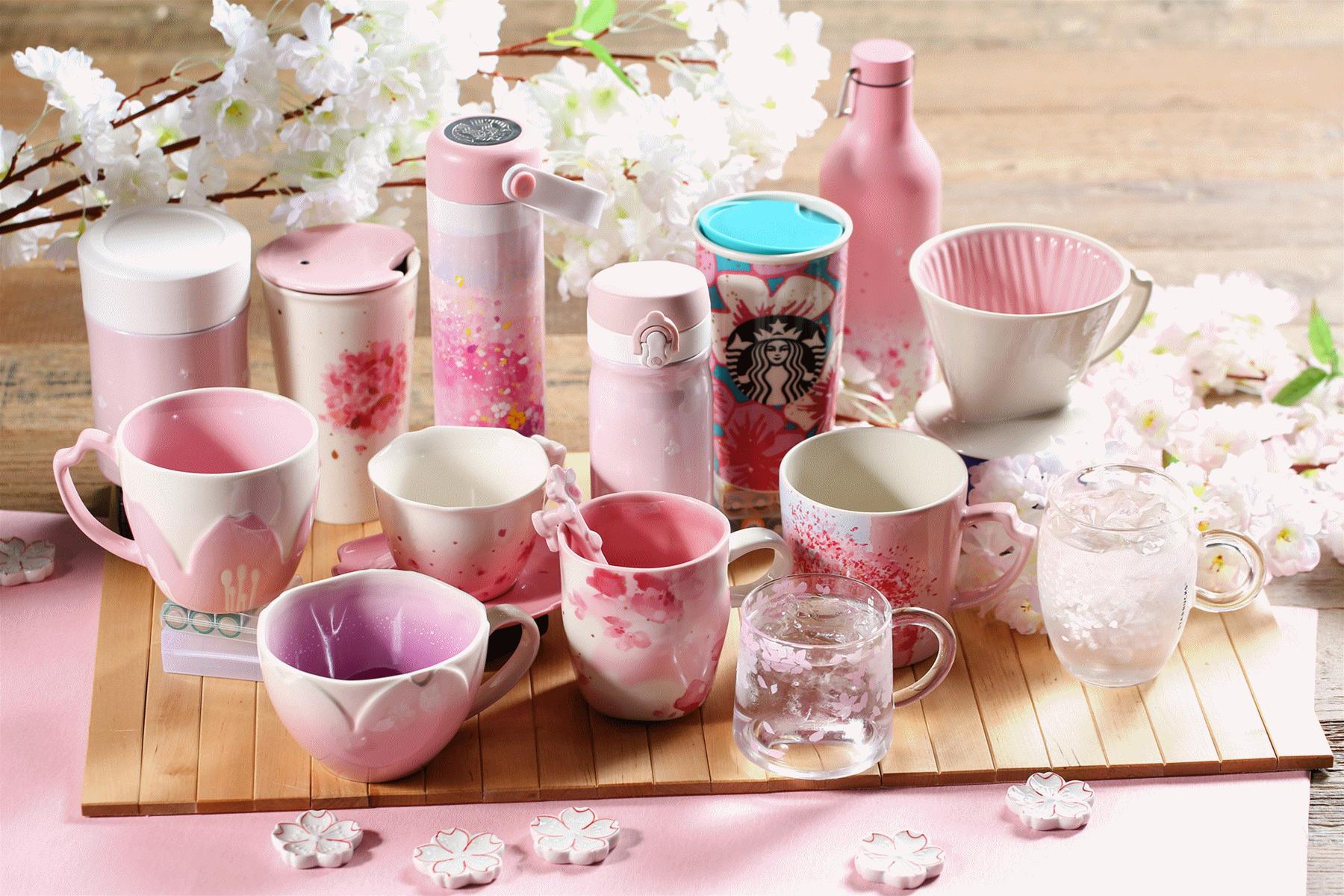 星巴克春季樱花,星巴克官方旗舰店直播樱花杯