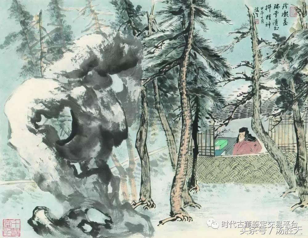 汤胜天人物画欣赏,汤胜天书画