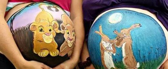 孕妇肚子彩绘方法,孕肚绘画