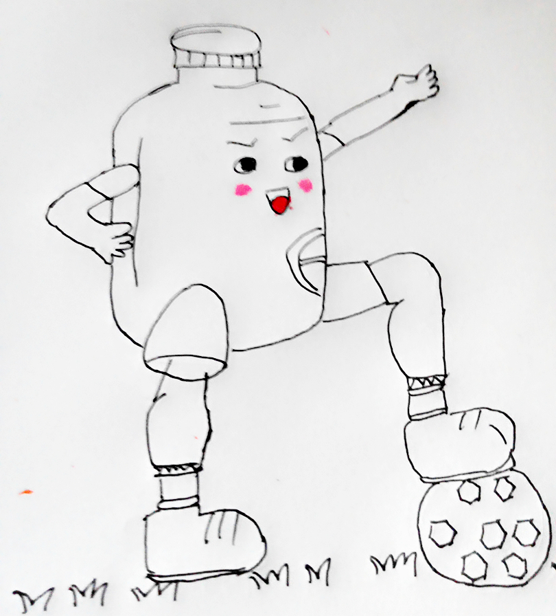 幼儿踢足球美术创意画作品,幼儿园小朋友踢足球简笔画