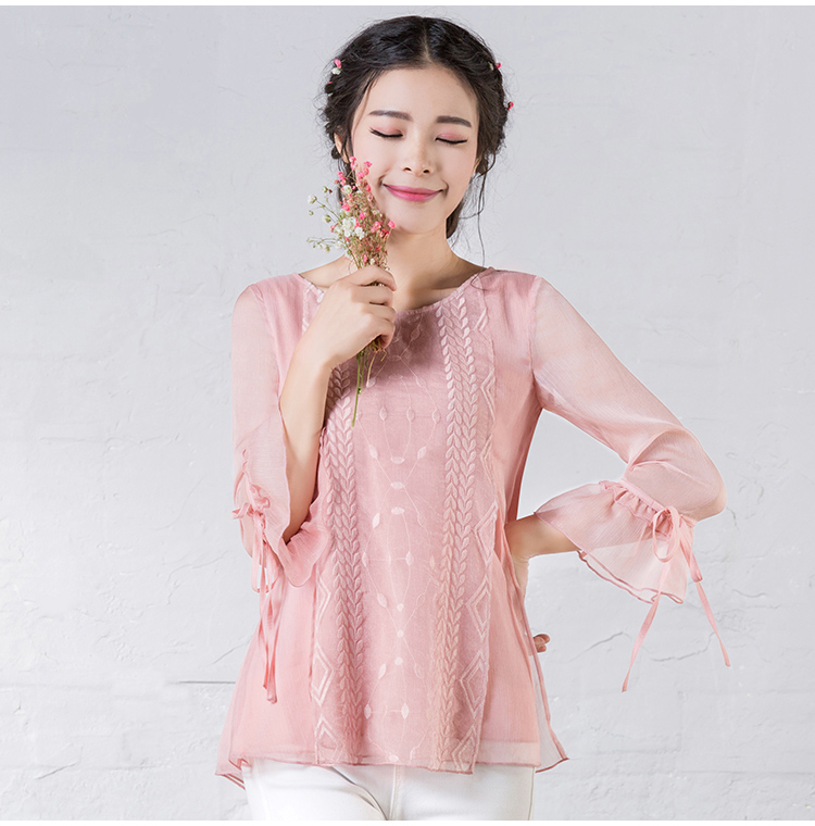 冬季雪纺衣中长款,洋气百搭上衣中长款雪纺