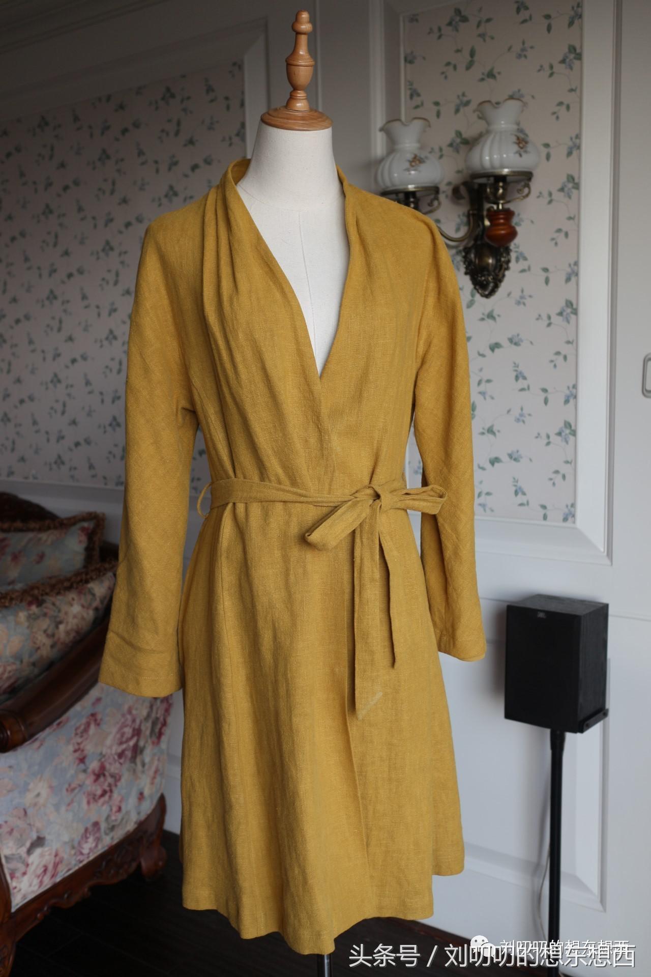 短款连衣裹裙外搭外套,裹裙一片式双面穿