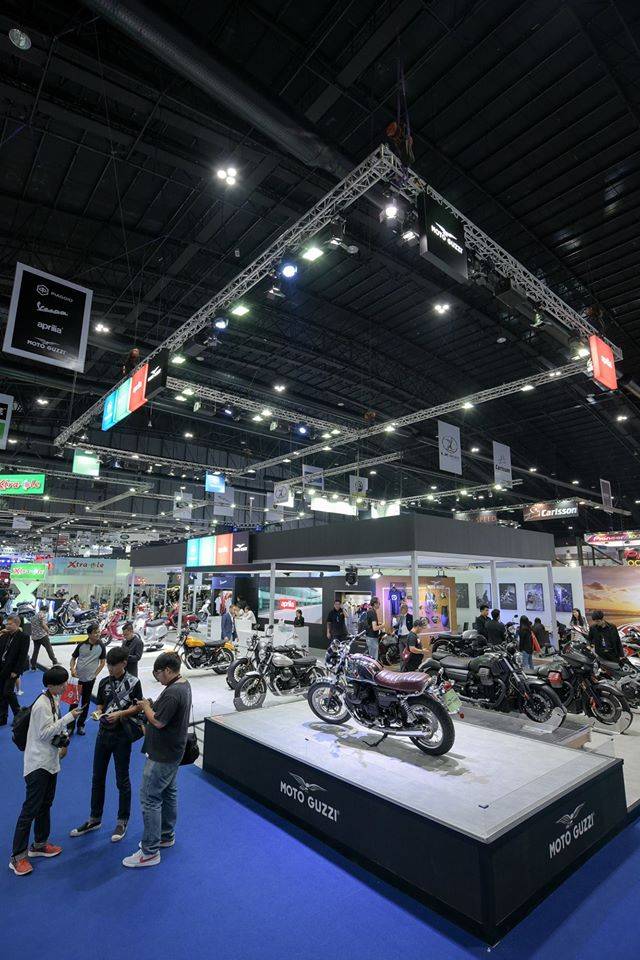 直击曼谷摩托车展美女如云，MOTOGUZZI光荣绽放