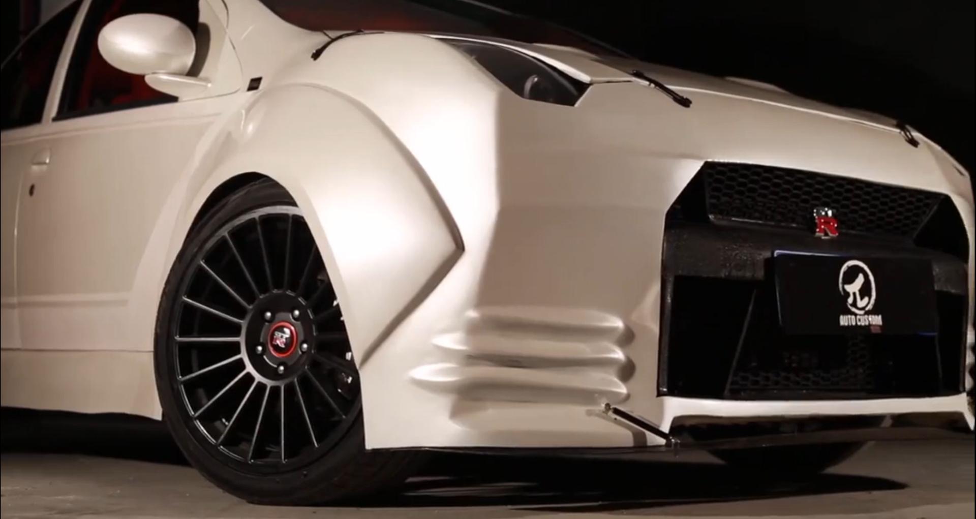 红色比亚迪f0爆改,李老鼠说比亚迪f0视频