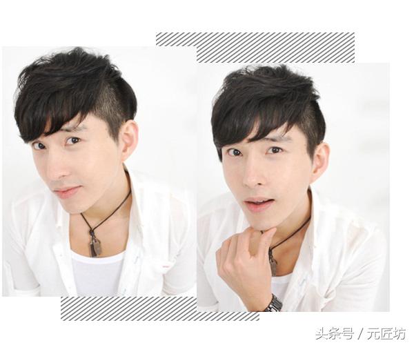 男生斜刘海发型做法,男生马尾辫斜刘海