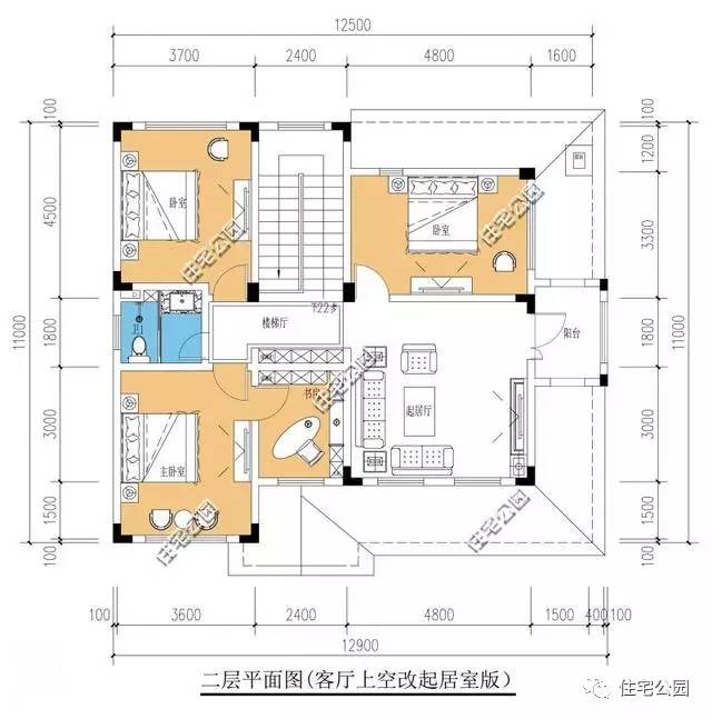 12x11米7字型最实用农村二层别墅,12乘11米二层楼房设计图