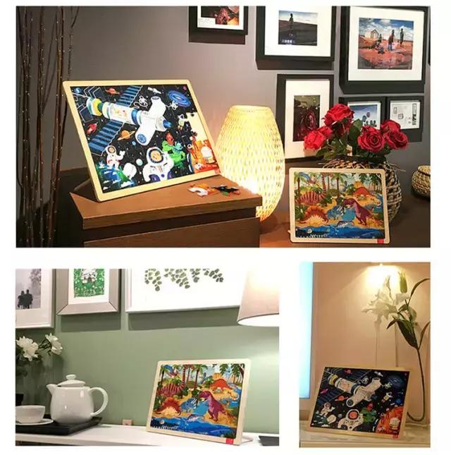 3-6岁木质儿童拼图早教智力开发,toi益智早教拼图