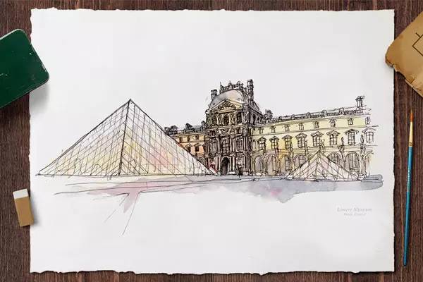 世界十大建筑画在一幅画里,中国顶级建筑水彩画