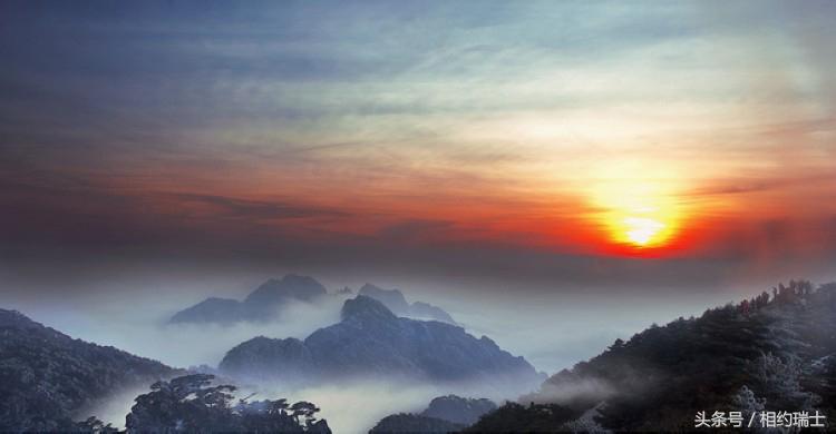 黄山水墨画风景千里江山图,原来古代水墨画是真的黄山