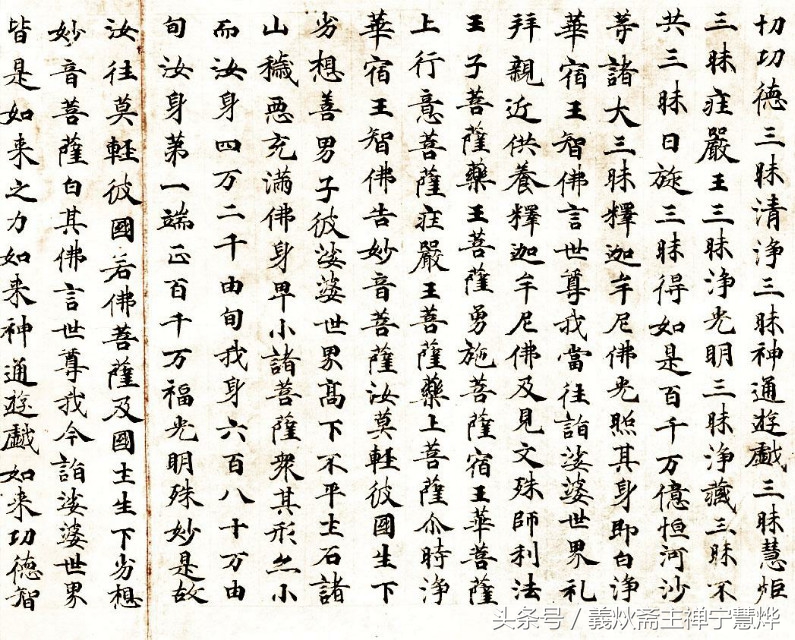 佛经经典经文楷书,佛教经文书法