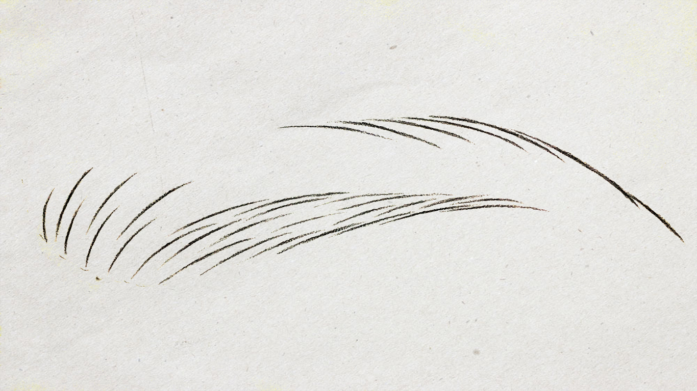 纹绣手工线条眉针片,纹绣线条眉画法初学者