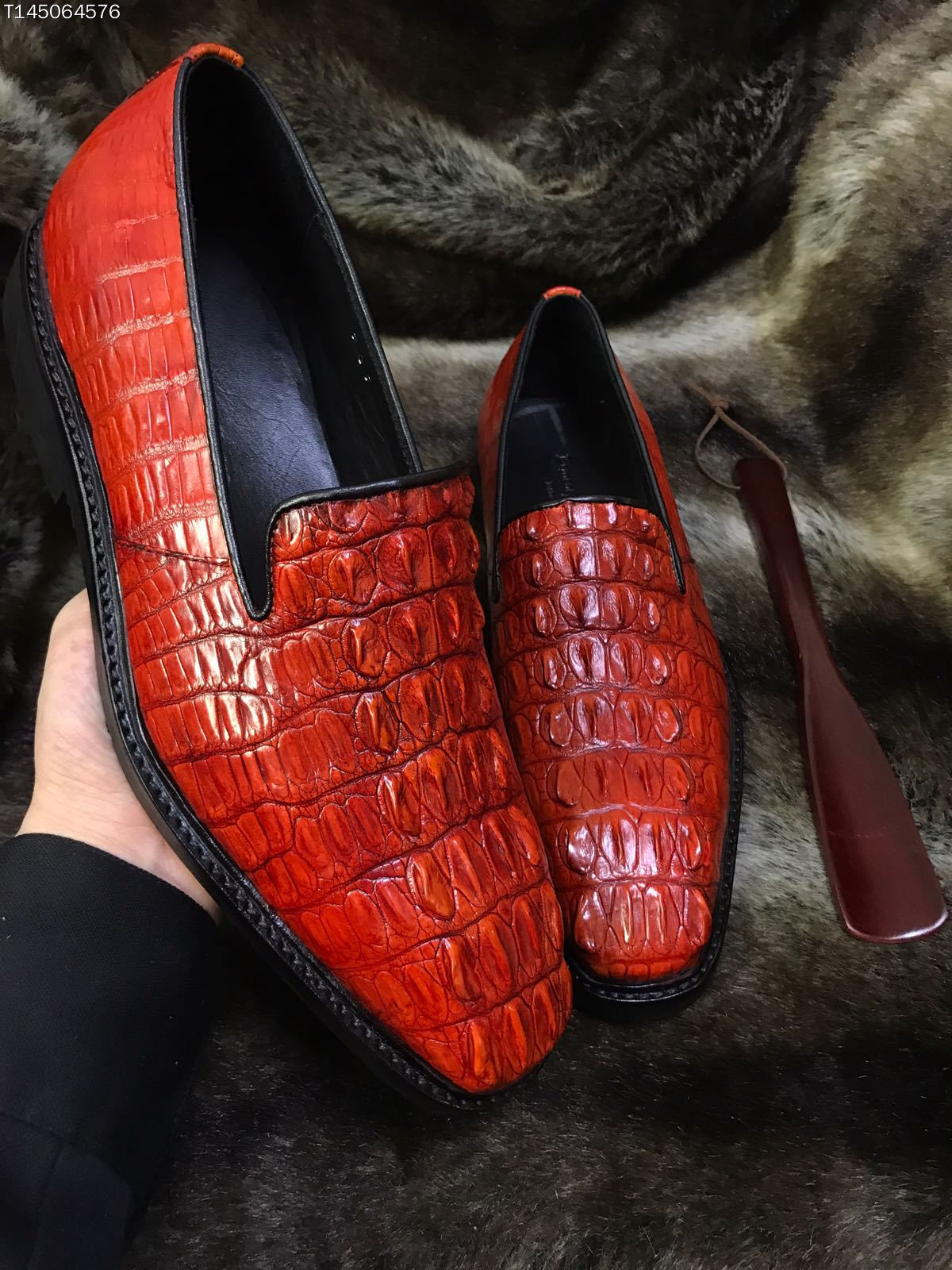 zegna杰尼亚牛津时尚皮鞋,zegna杰尼亚男士鳄鱼皮休闲鞋