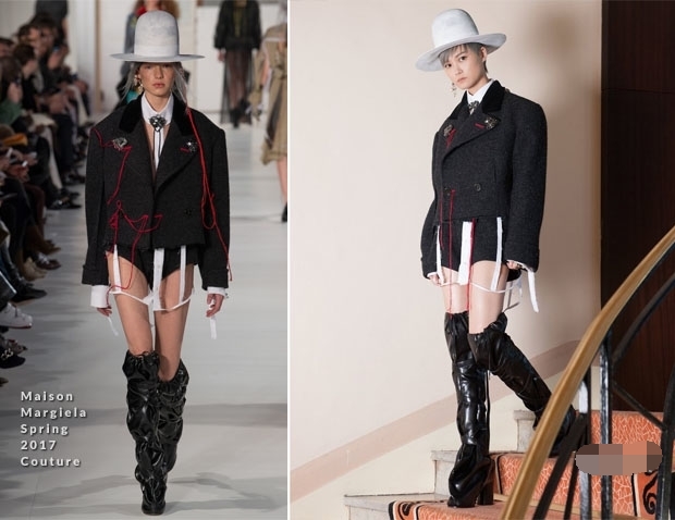 李宇春深v高叉鱼尾裙造型,李宇春穿西装的惊艳