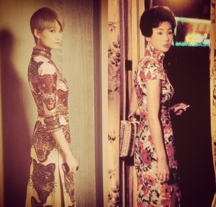 李宇春深v高叉鱼尾裙造型,李宇春穿西装的惊艳