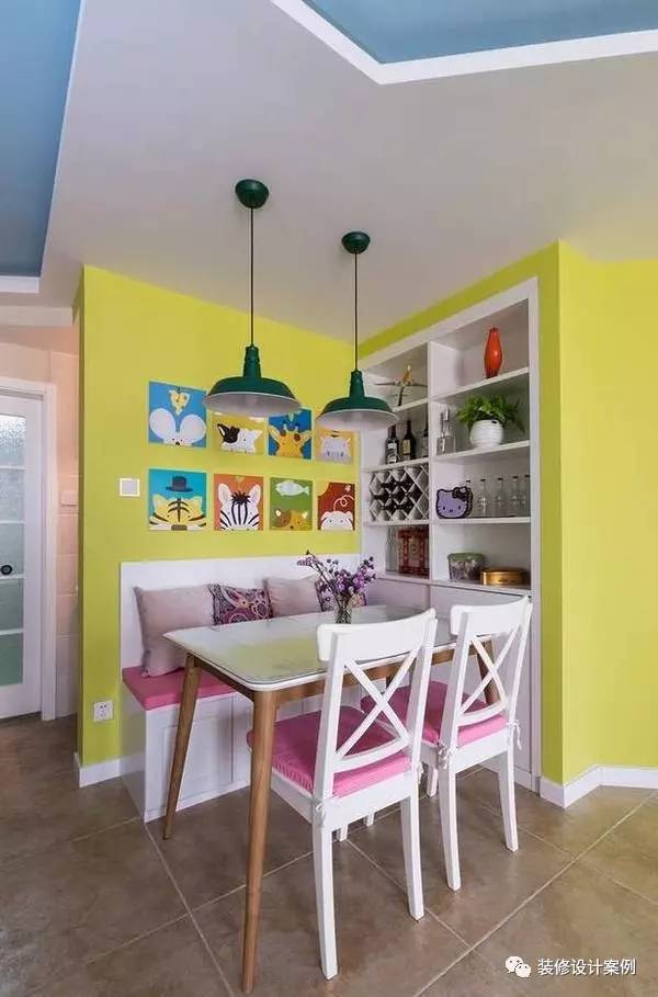 2米宽卡座餐厅设计效果图,餐厅现代简约卡座设计小户型