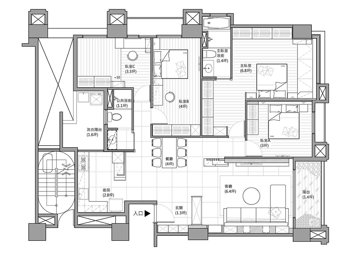 大众的装修选择18万打造140简欧风,120平方米装修简欧风格图片