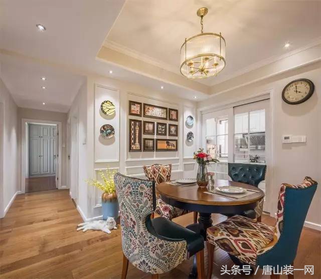 唐山装修风格美式简约客厅,君熙太和157平米装修效果图