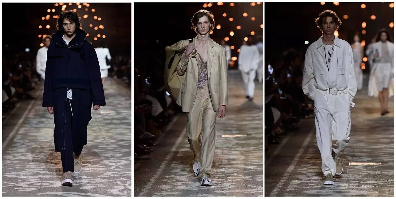 HUGO的新品发布时装秀在佛罗伦萨的旧工厂里点了上百根蜡烛