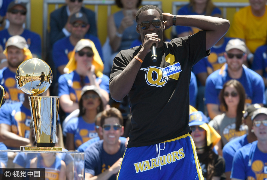 勇士夺冠格林短袖,勇士詹姆斯冲冠