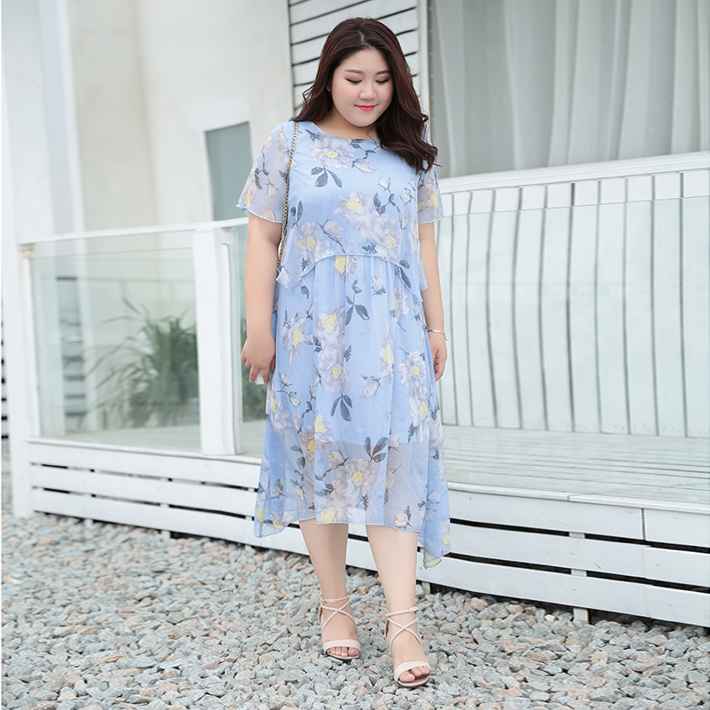 170斤胖人模特视频,适合150斤胖mm的连衣裙夏季