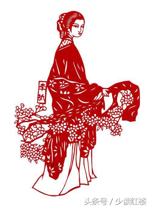 剪纸红楼梦人物肖像,红楼梦人物q版剪纸图