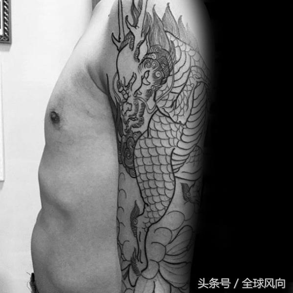 麒麟上云纹身图片大全,麒麟的纹身图案大全